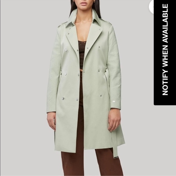 NWT Anthropologie Soia + Kyo “Kya” Trench Coat in Sage Size Small - Picture 3 of 16
